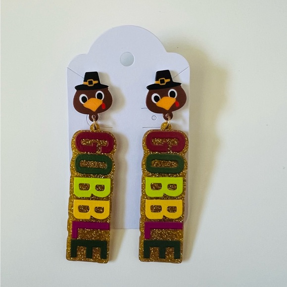 New Thanksgiving Turkey Gobble Earrings - Picture 1 of 1